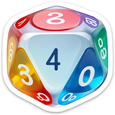 12 sided dice sticker