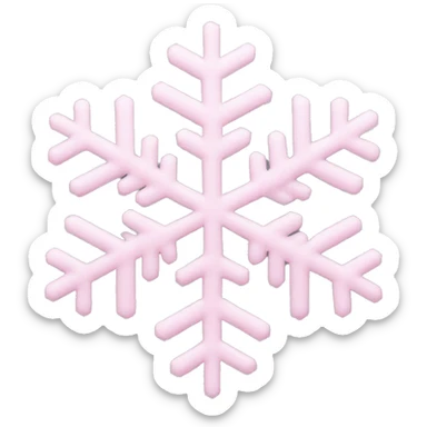 pastel pink snowflake  sticker