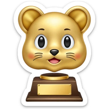 An award that says “the cutest “ sticker