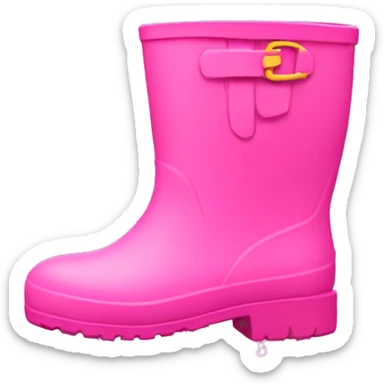 Pink rain boots sticker