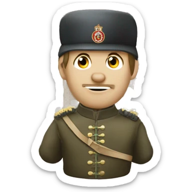 Crimean War soldier keeping abacus sticker