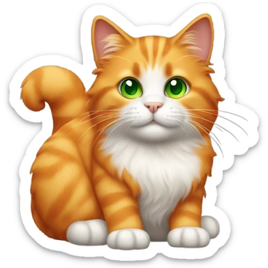 Orange cat sticker