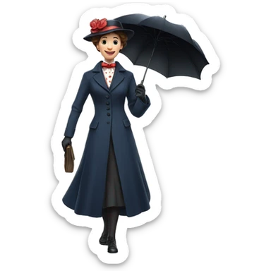 full-length Mary Poppins sticker