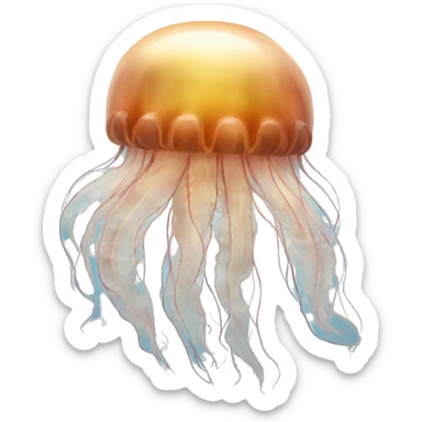 Realistic jellyfish sticker
