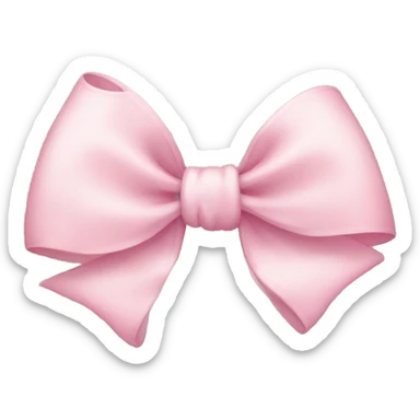 Light pink bow sticker