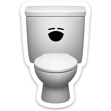 toilet with man head sticker