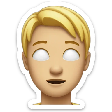 tears coming down a face sticker