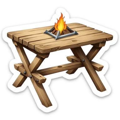ancient Camping Table sticker