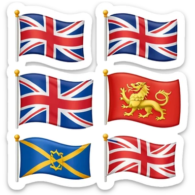 Great Britain, uk, England, Scotland, wales, flags sticker