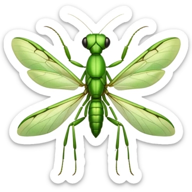 mantide religiosa visione semi laterale semi  frontale sticker