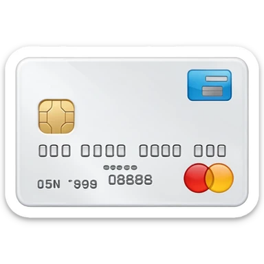 white debit card sticker