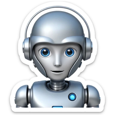 Cute Robot assistant sticker