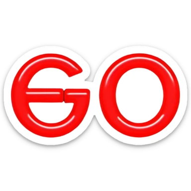 can you make me a red neon emoji out of the word "Ego" sticker