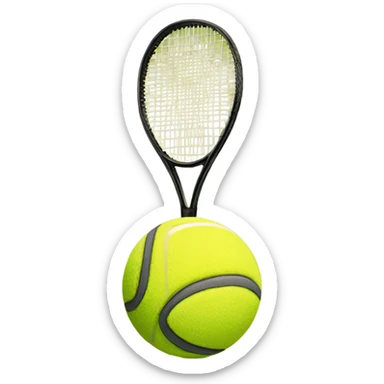 Light brown tennis ball sticker