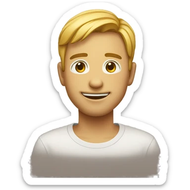 Emoji sorrindo mostrando legal sticker