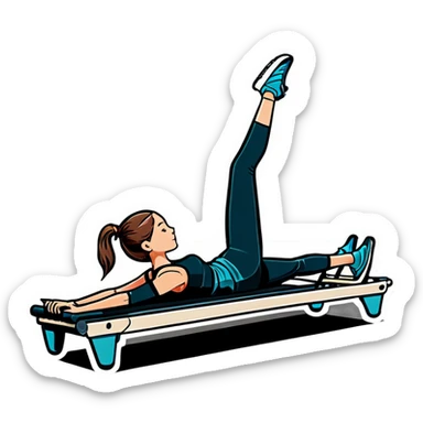 Girl do pilates reformer sticker
