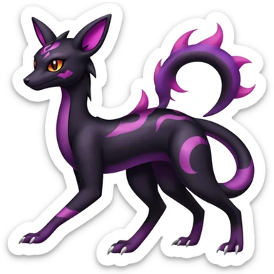 Salazzle-Umbreon-Fakémon-hybrid-creature (full body)  sticker