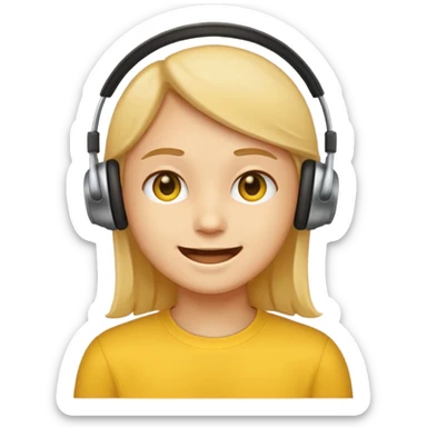 Whatsapp Emoji face listening sticker