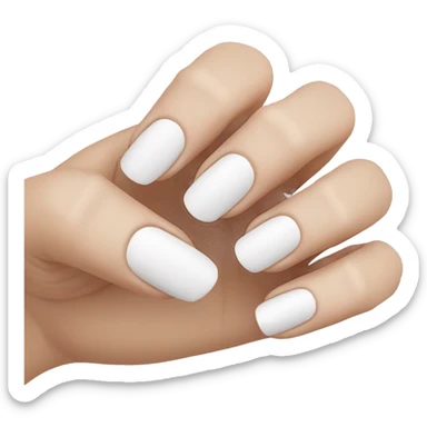 white nails sticker