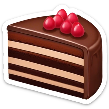 chocolate cake slice sticker