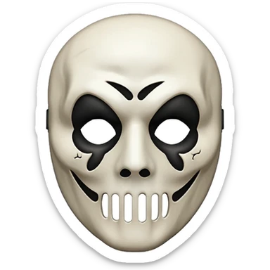 ghostface scream face sticker
