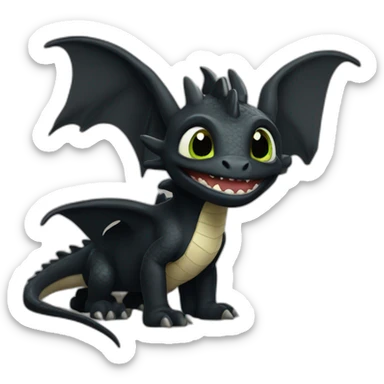 Toothless dragon sticker