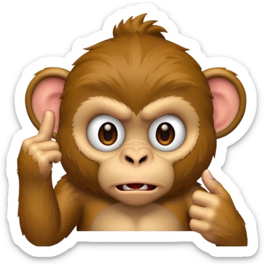 Monkey showing middle finger sticker
