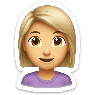 generame un emogi de una chica haciendo un alto con la palma de su mano sticker