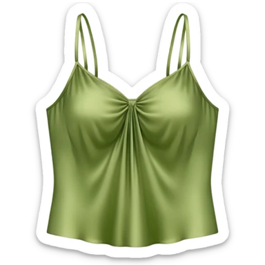 matcha colored silk camisole sticker