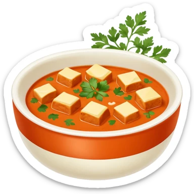 Yummy bowl of butter chicken sticker