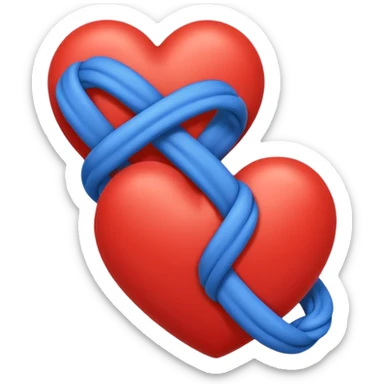 🪢❤️💙 crea un emoji con esos 3 en conjunto sticker