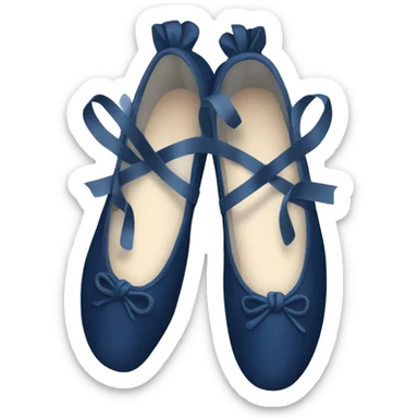 Navy blue ballet shoes  sticker