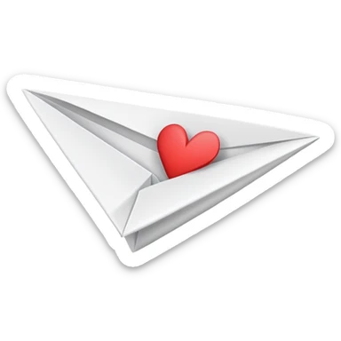 Paper airplane with heart for 'Story of My Life' by One Direction sticker