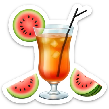 melón carajillo cocktail with coffee, liquor, and fresh melon sticker
