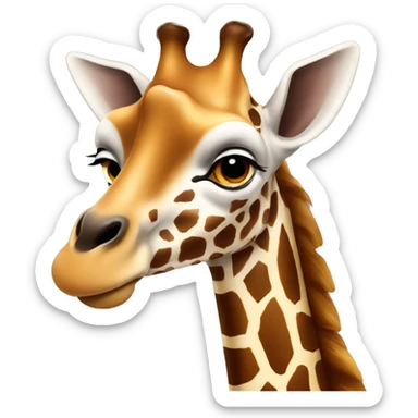 Girafe qui mange du chocolat sticker