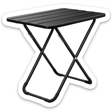black Camping Table sticker