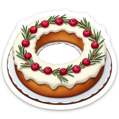 scandinavian wreath cake  sticker