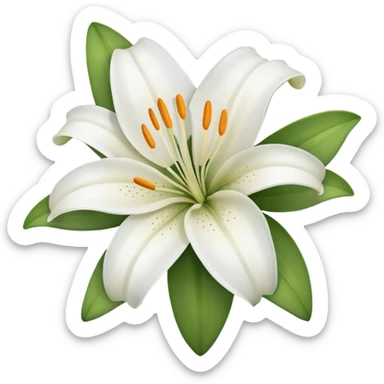 Lily flower sticker