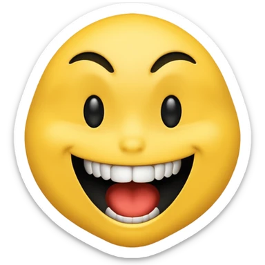 Weird creepy smile emoji sticker