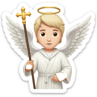 Healer male angel sticker