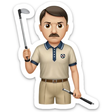 Adolf Hitler playing golf sticker