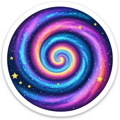 Galaxy with space around it sticker