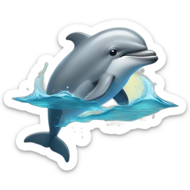 Dolphin carried by eagle sticker