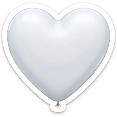 White heart balloons sticker