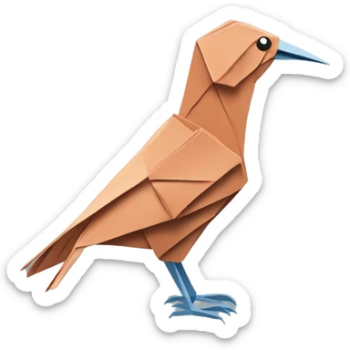 bird origami sticker