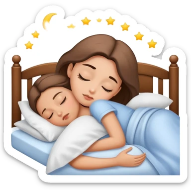 Girl preparing to sleep  sticker