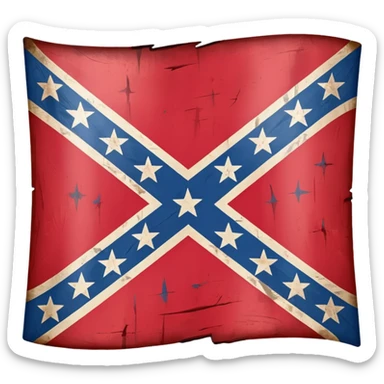  confederate flag emoji that has 13 stars sticker