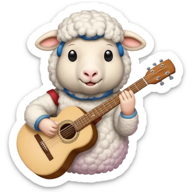 sheep guitarist sticker