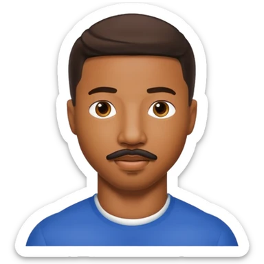 michael b jordan with mustache sticker
