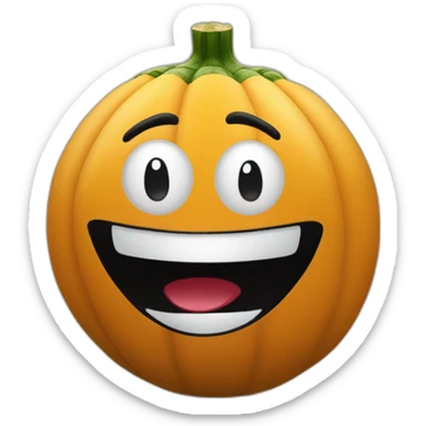 Balck Squash Ball with a Super Happy face on it sticker